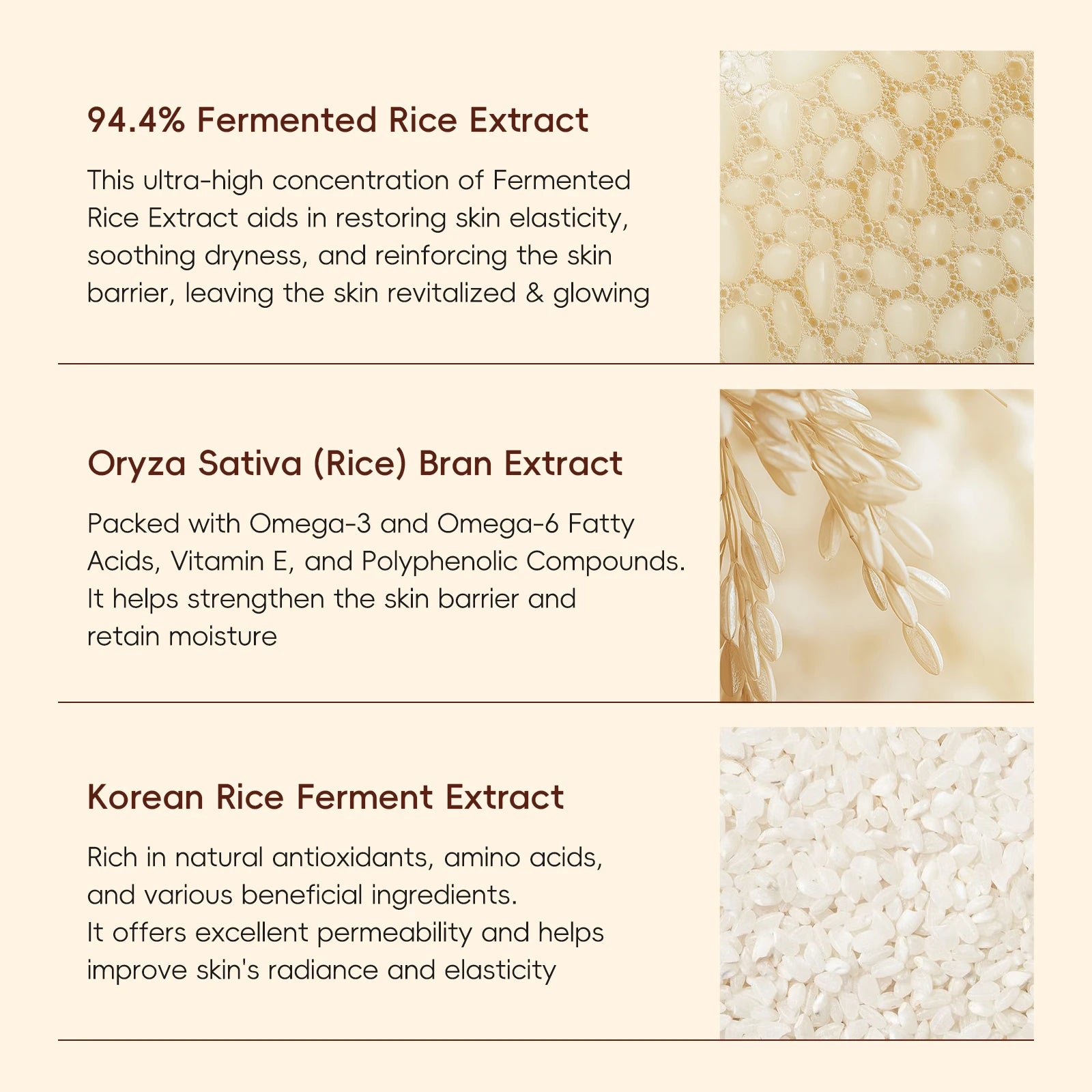 Moisturizing & Anti-Oxidation! LAIKOU Rice 5-Piece Skincare Set (50g Cleanser+100ml Toner+17ml Serum+20g Eye Cream+30g Cream)
